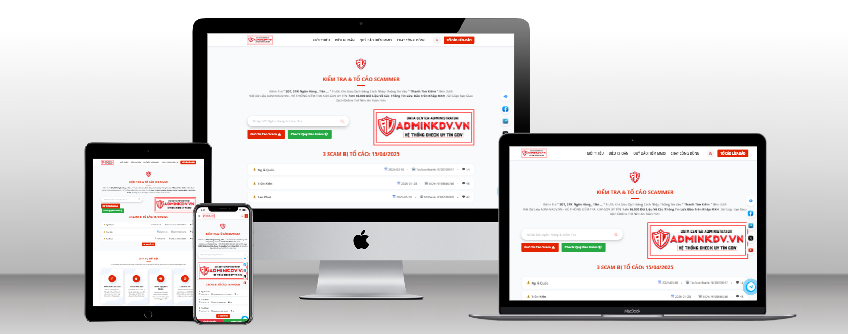 Website checkscam và kiểm tra giao dịch viên